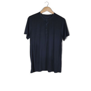 Lululemon Black Short Sleeve Button Shirt - Medium